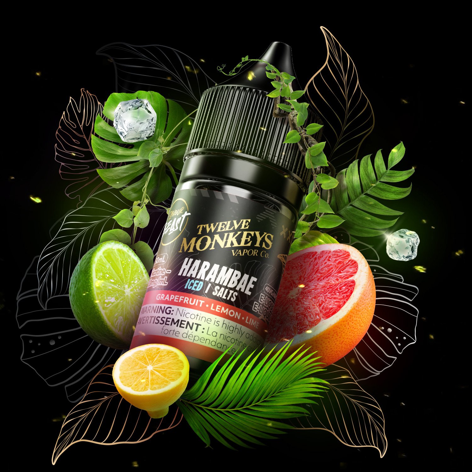Flavour Beast x 12 Monkeys E-Liquid - Harambae (ICED) 20mg/30mL