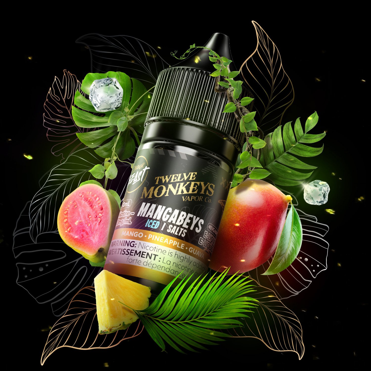 Flavour Beast x 12 Monkeys E-Liquid - Mangabeys (ICED) 20mg/30mL