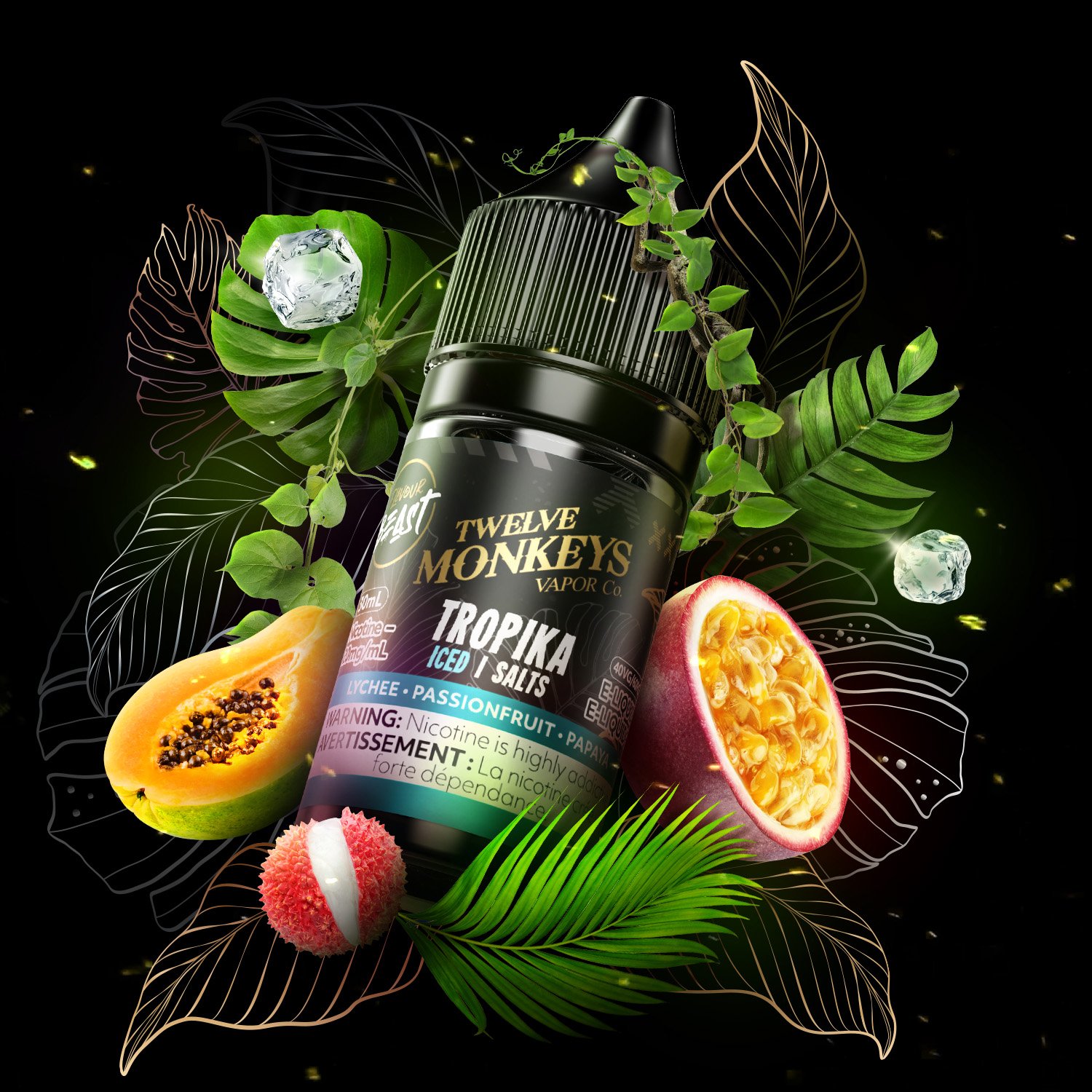 Flavour Beast x 12 Monkeys E-Liquid - Tropika (ICED) 20mg/30mL