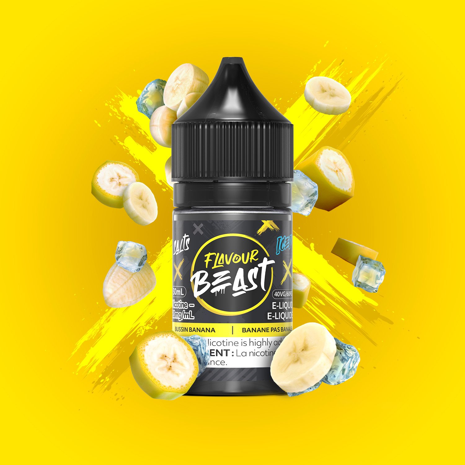Flavour Beast E-Liquid - Bussin Banana Iced 20mg/30mL