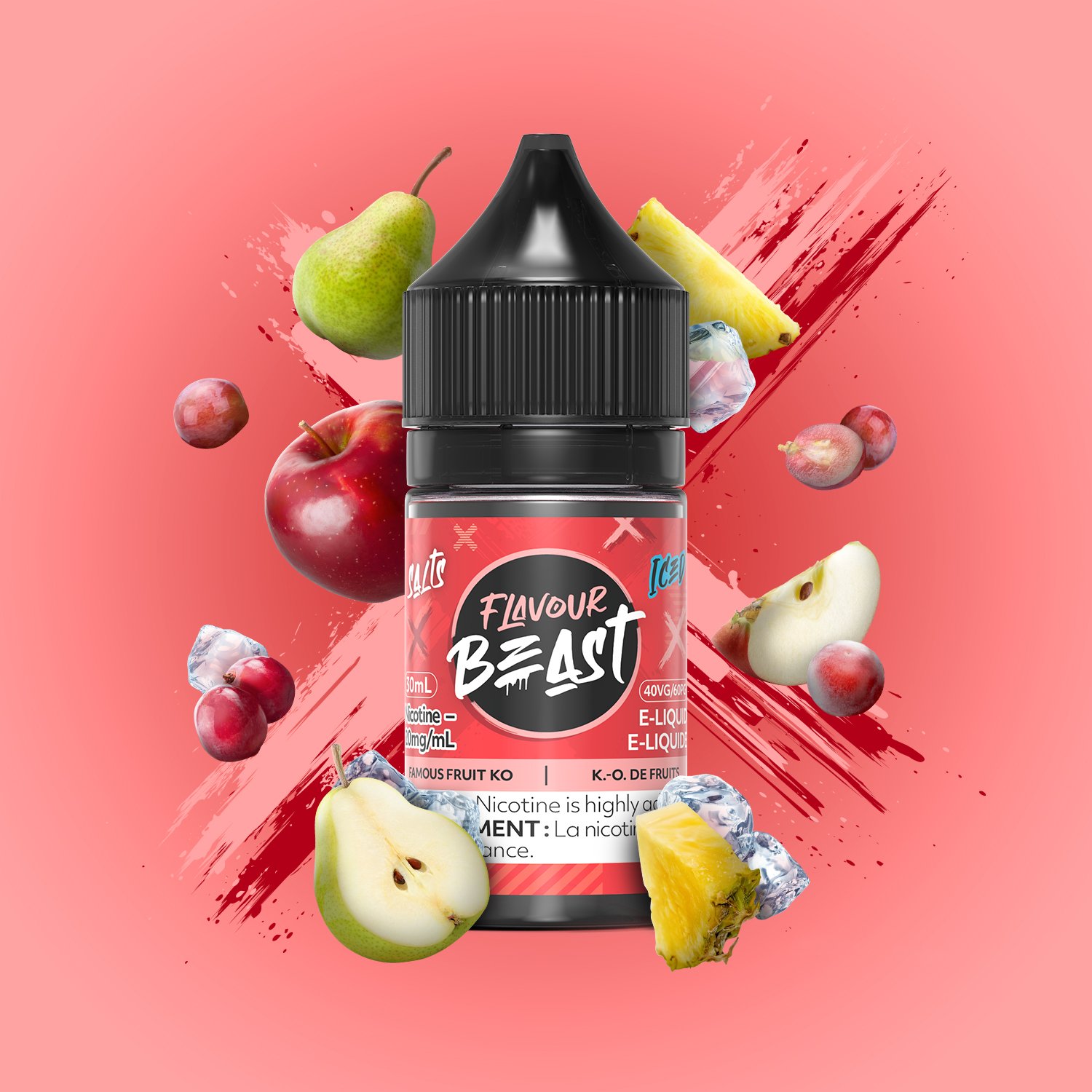Flavour Beast E-Liquid - Famous Fruit KO Iced 20mg/30mL